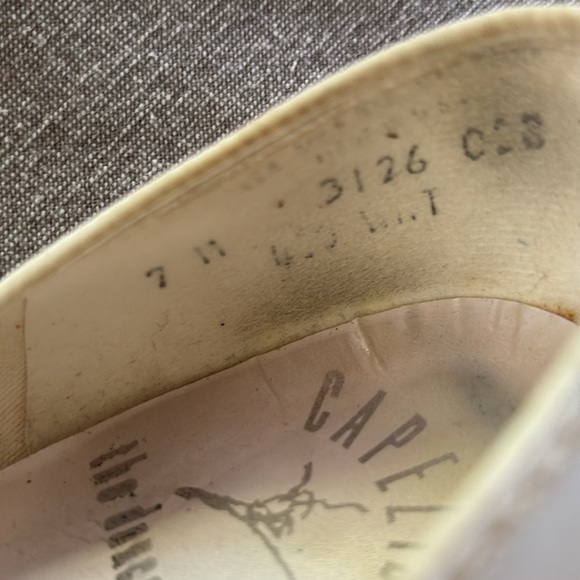 🎃 💟 GENUINE LEATHER CAPEZIO DANCE SHOES,  WHITE - Picture 5 of 5